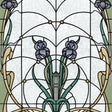 DecoratorsBest Floral Stained Glass Purple Flower Wallpaper