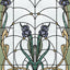 DecoratorsBest Floral Stained Glass Purple Flower Wallpaper