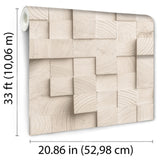 DecoratorsBest Wood Blocks Natural Beige Wallpaper