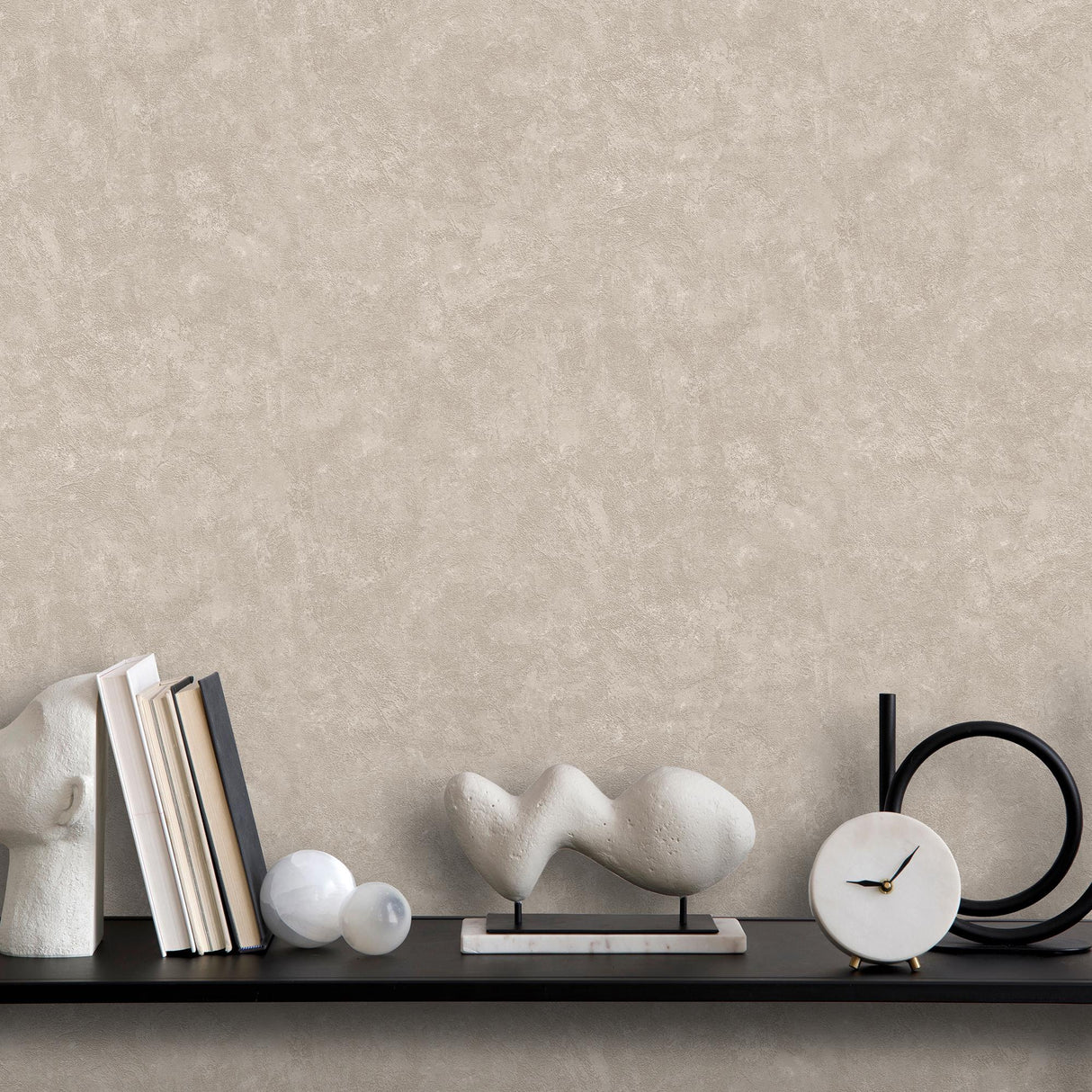 DecoratorsBest Faux Concrete Plaster Texture Taupe Wallpaper