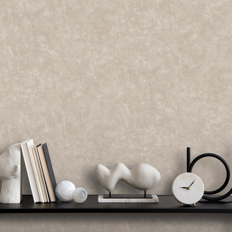 DecoratorsBest Faux Concrete Plaster Texture Taupe Wallpaper