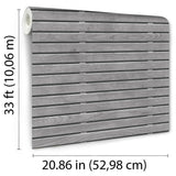 DecoratorsBest Horizontal Wood Slat Grey Wallpaper