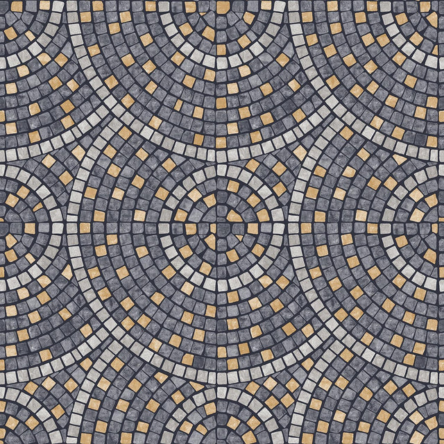 DecoratorsBest Mosaic Mirage Black and Grey Wallpaper