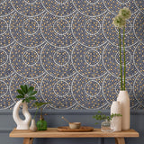 DecoratorsBest Mosaic Mirage Black and Grey Wallpaper