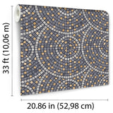 DecoratorsBest Mosaic Mirage Black and Grey Wallpaper