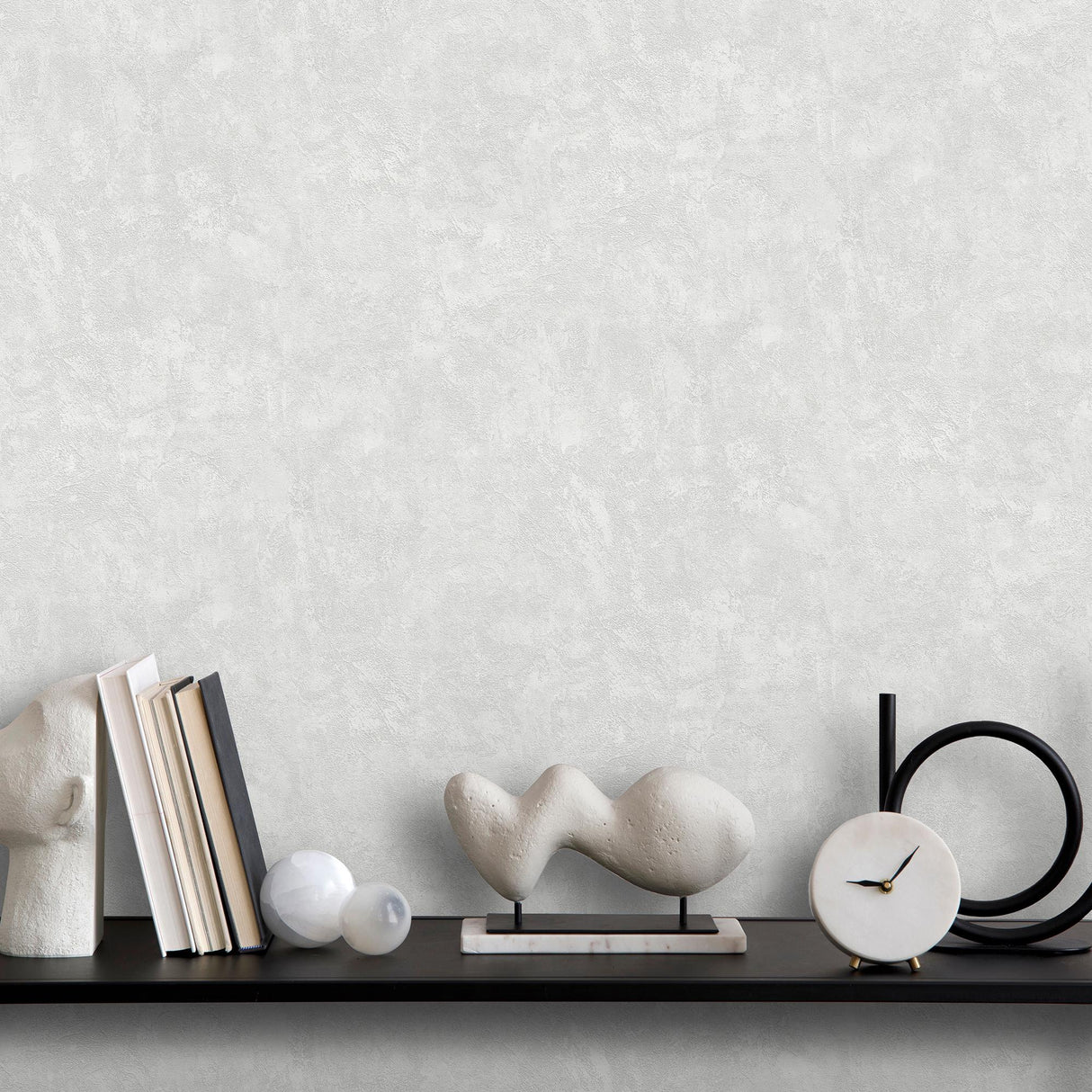 DecoratorsBest Faux Concrete Plaster Texture Light Grey Wallpaper