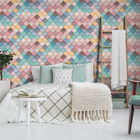 DecoratorsBest Vintage Tiles Multi Color Wallpaper