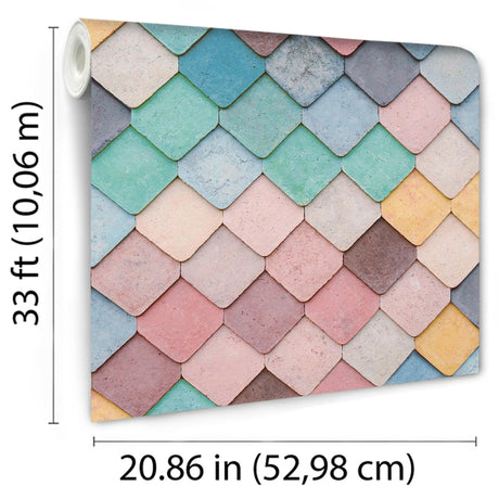 DecoratorsBest Vintage Tiles Multi Color Wallpaper