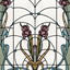 DecoratorsBest Floral Stained Glass Red Flower Wallpaper