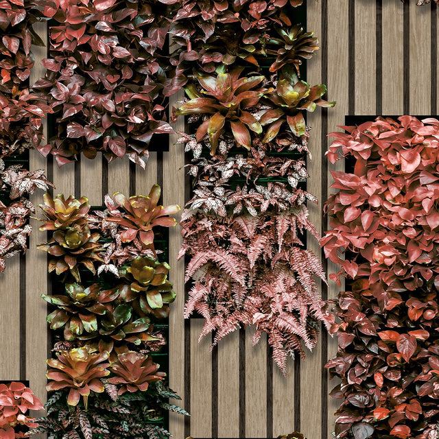 DecoratorsBest Vertical Garden Red and Green Wallpaper