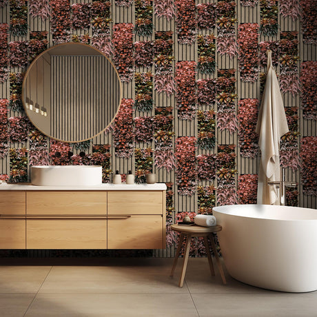 DecoratorsBest Vertical Garden Red and Green Wallpaper