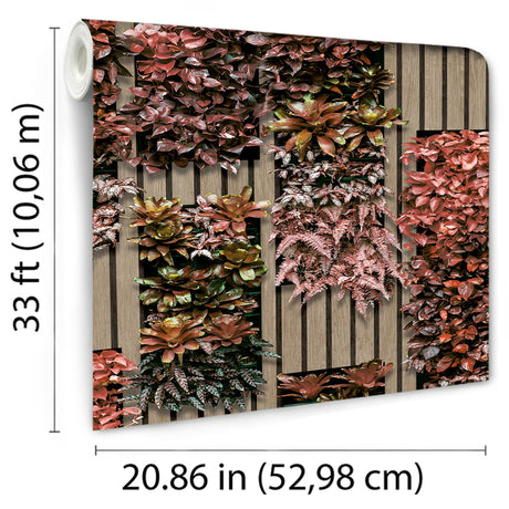 DecoratorsBest Vertical Garden Red and Green Wallpaper