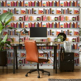 DecoratorsBest Modern Bookshelf White Ground Wallpaper