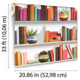 DecoratorsBest Modern Bookshelf White Ground Wallpaper