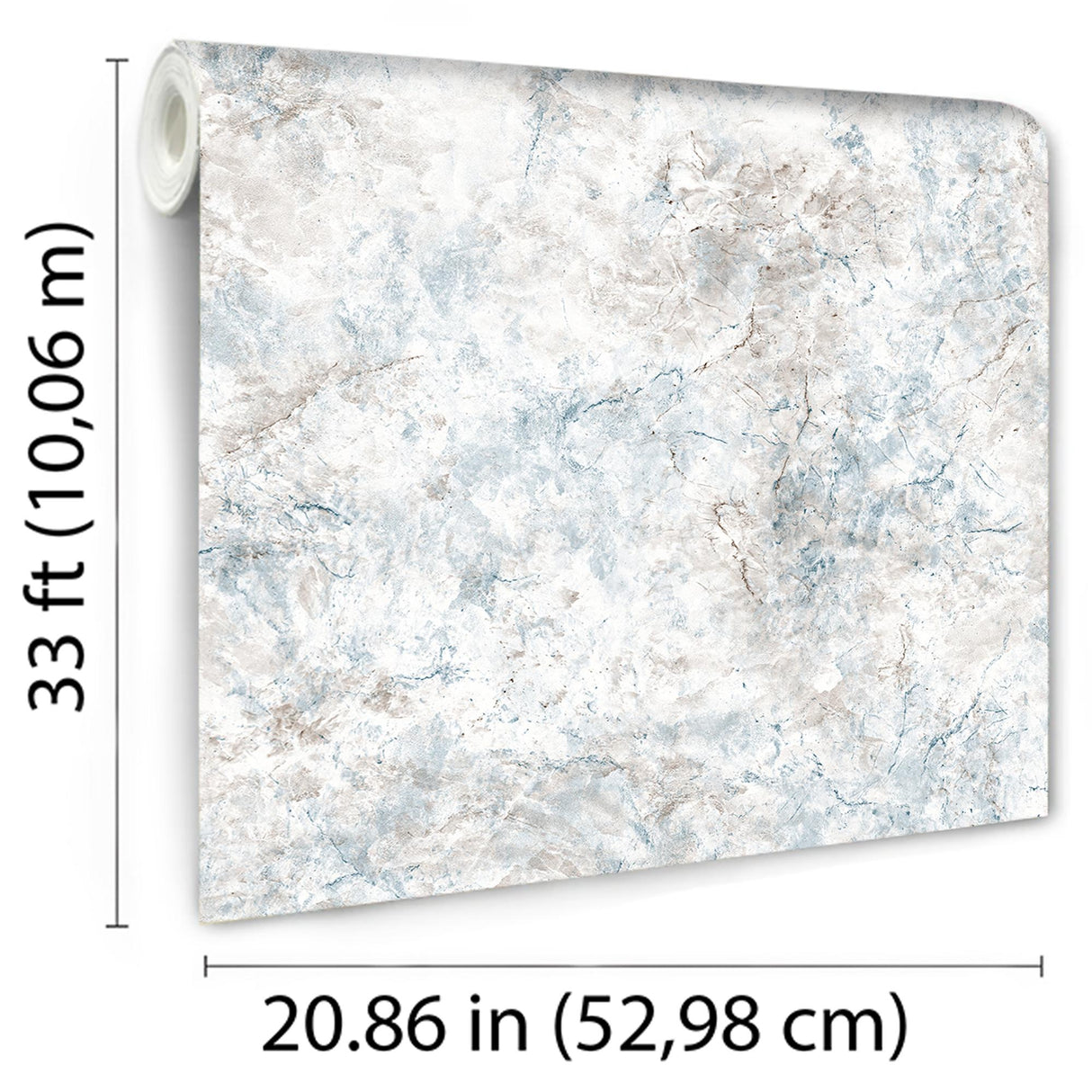 DecoratorsBest Luxurious Marble Blue Grey Wallpaper