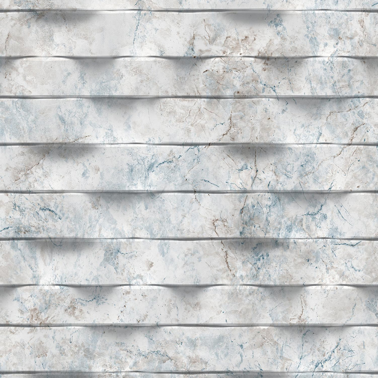 DecoratorsBest Wavy Marble Stripe Blue Grey Wallpaper