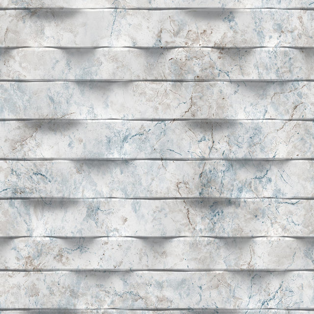 DecoratorsBest Wavy Marble Stripe Blue Grey Wallpaper