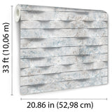 DecoratorsBest Wavy Marble Stripe Blue Grey Wallpaper