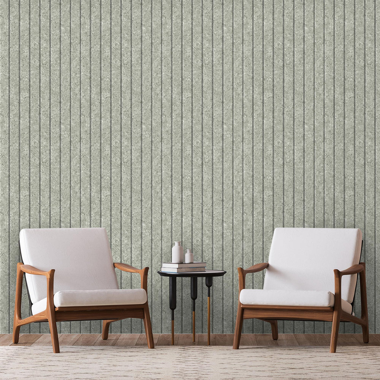 DecoratorsBest Corkboard Stripe Sage Green Wallpaper