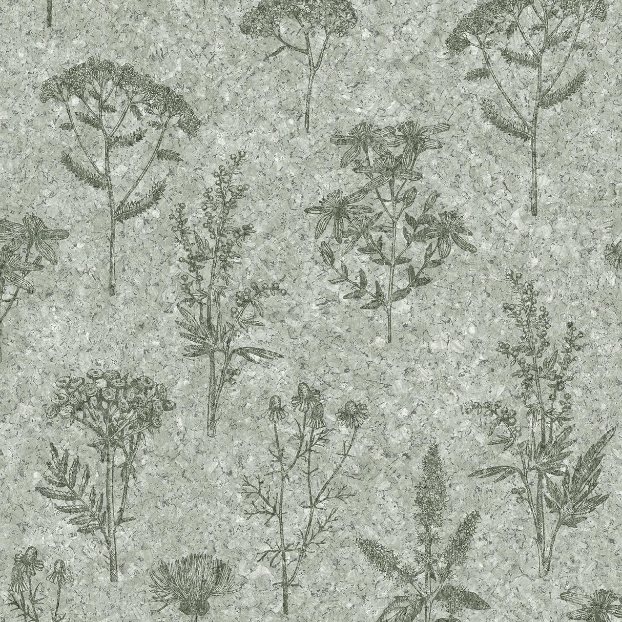 DecoratorsBest Herbarium Hues Herbs & Grasses Sage Green Cork Texture Wallpaper