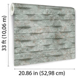 DecoratorsBest Wavy Marble Stripe Sage Green Wallpaper