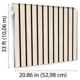 DecoratorsBest Modern Wood Slat Natural Wallpaper