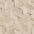 DecoratorsBest Geo Wood Block Illusion Natural Wallpaper