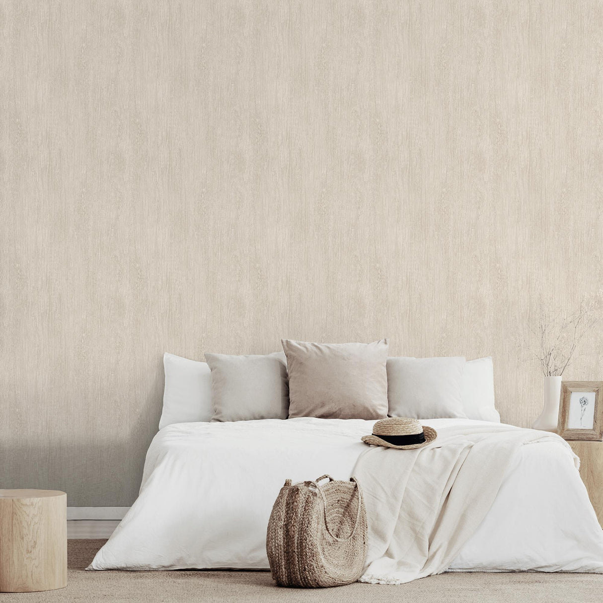 DecoratorsBest Soft Grain Wood Texture Ecru Cream Wallpaper