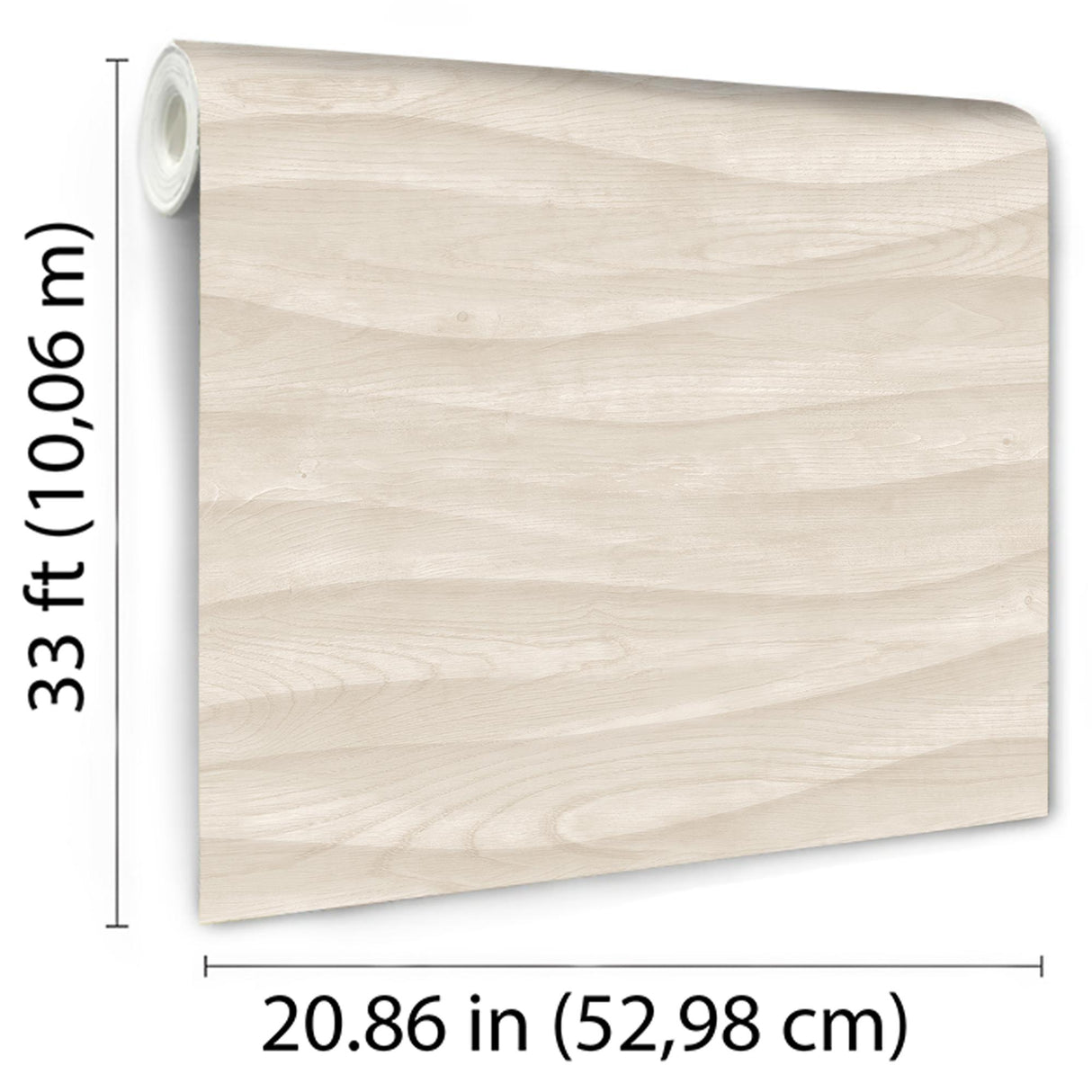 DecoratorsBest Natural Drift Wavy Wood Natural Wallpaper