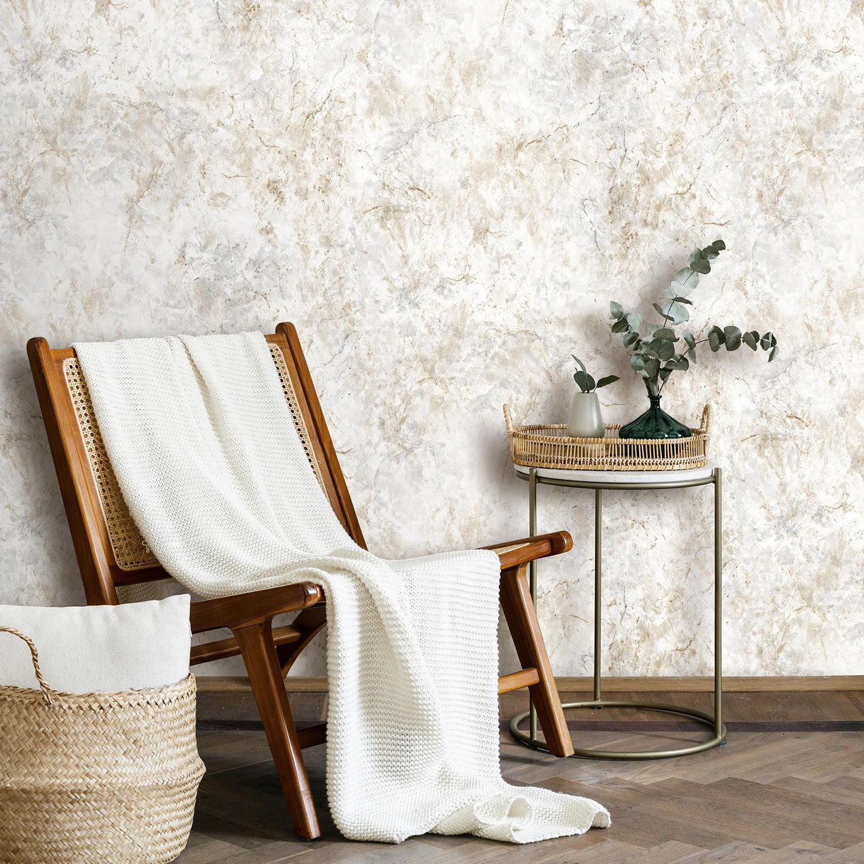 DecoratorsBest Luxurious Marble Light Beige Wallpaper
