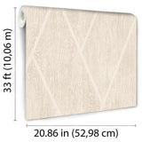 DecoratorsBest Chevron Woodgrain Ecru Cream Wallpaper