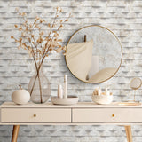 DecoratorsBest Wavy Marble Stripe Beige Wallpaper