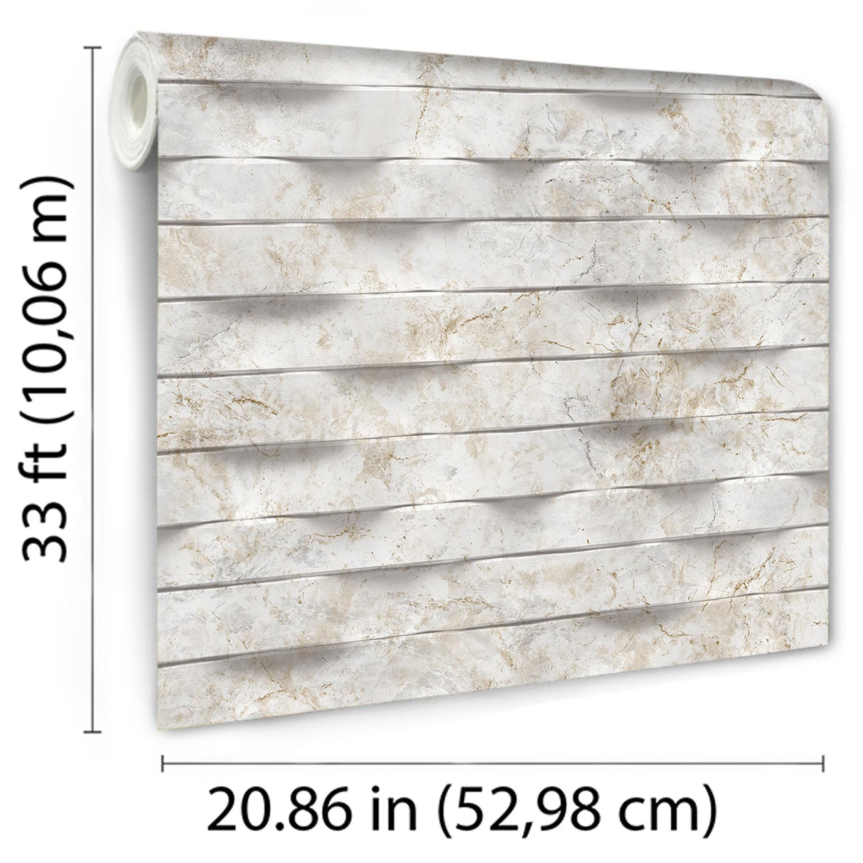 DecoratorsBest Wavy Marble Stripe Beige Wallpaper