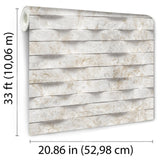 DecoratorsBest Wavy Marble Stripe Beige Wallpaper