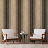 DecoratorsBest Modern Wood Slat Taupe Wallpaper
