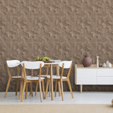 DecoratorsBest Geo Wood Block Illusion Taupe Wallpaper