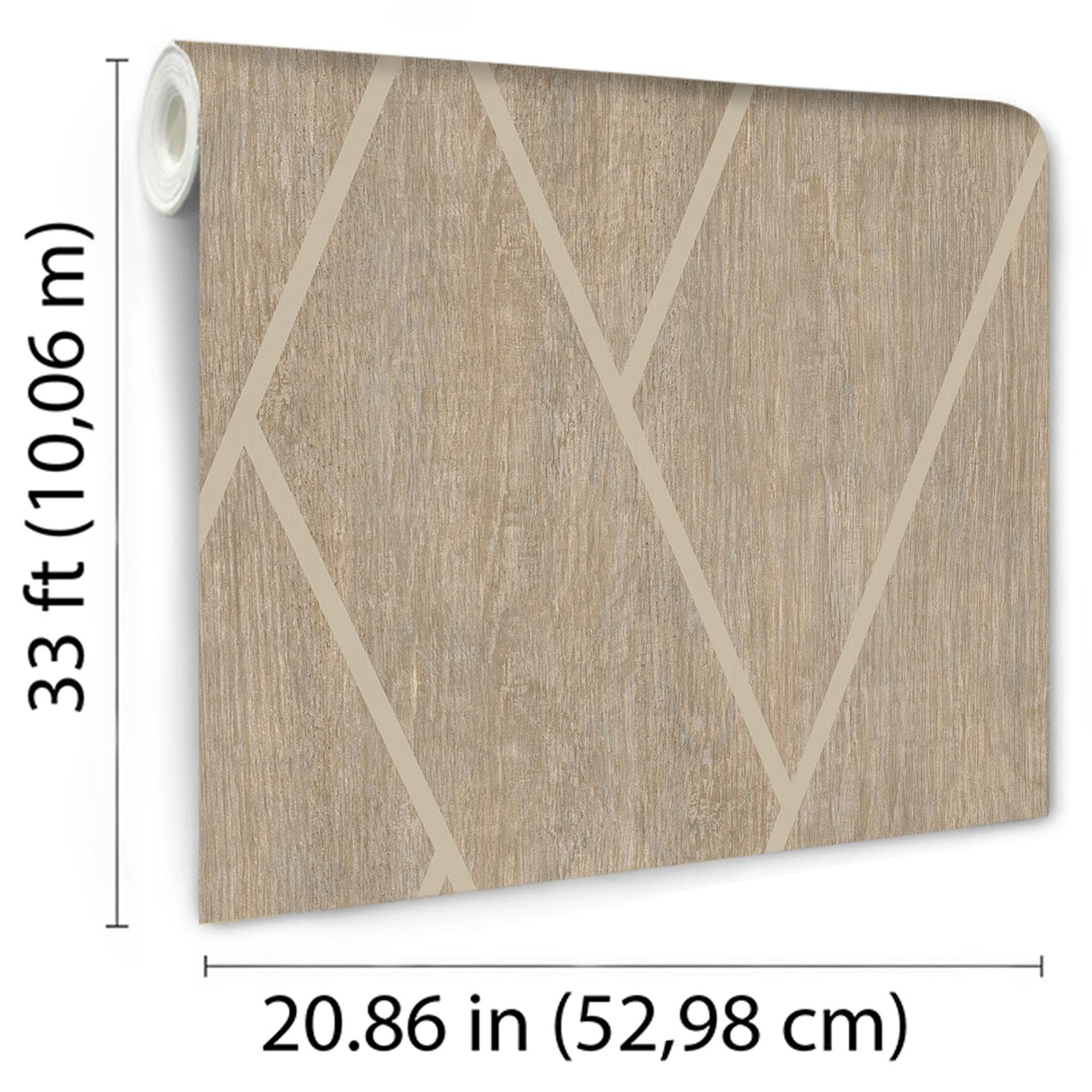 DecoratorsBest Chevron Woodgrain Brown Wallpaper