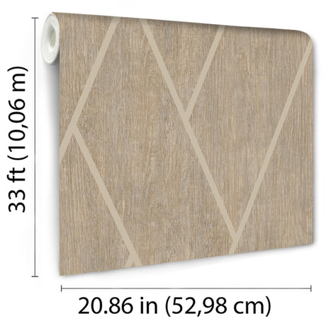 DecoratorsBest Chevron Woodgrain Brown Wallpaper