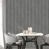 DecoratorsBest Modern Wood Slat Grey Wallpaper