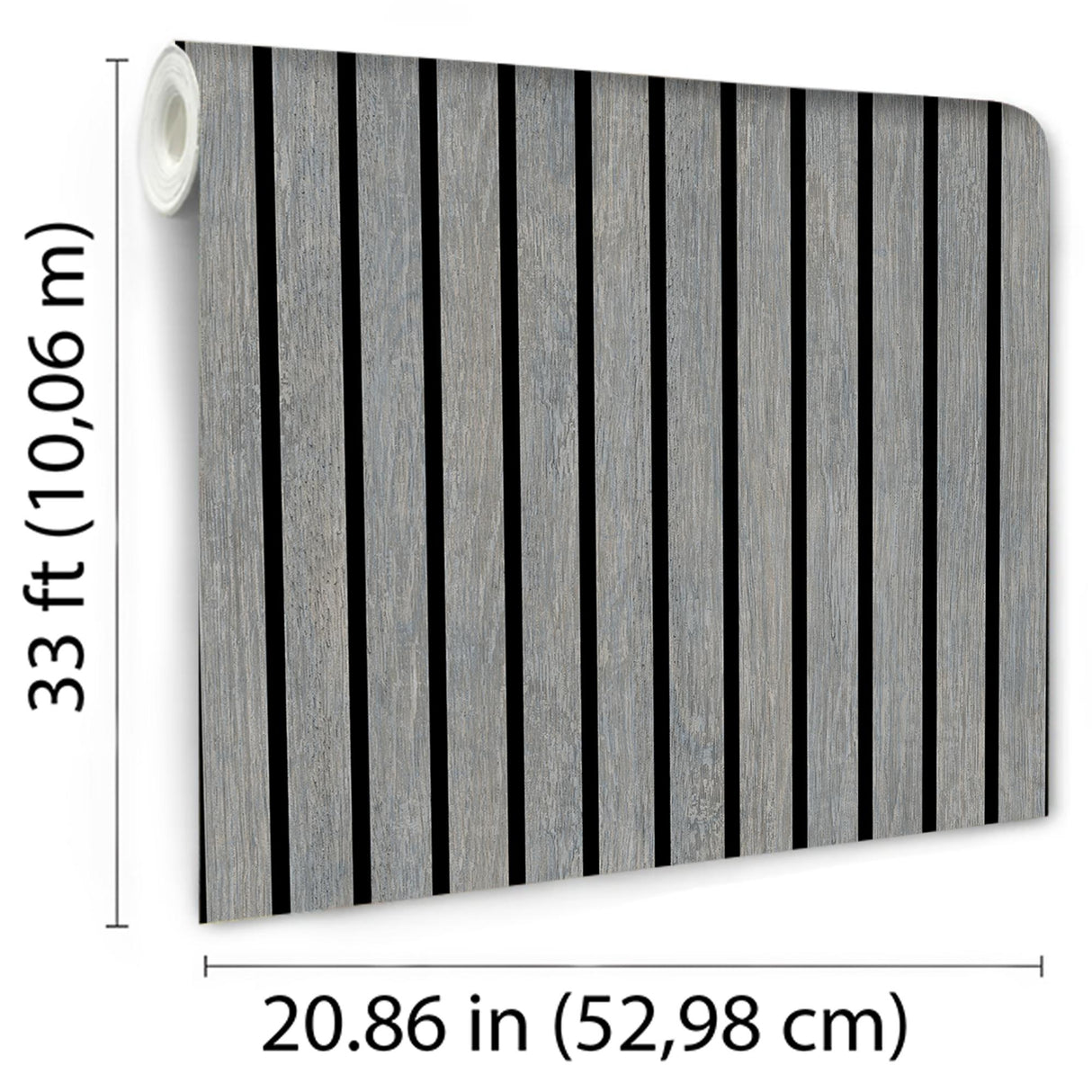 DecoratorsBest Modern Wood Slat Grey Wallpaper