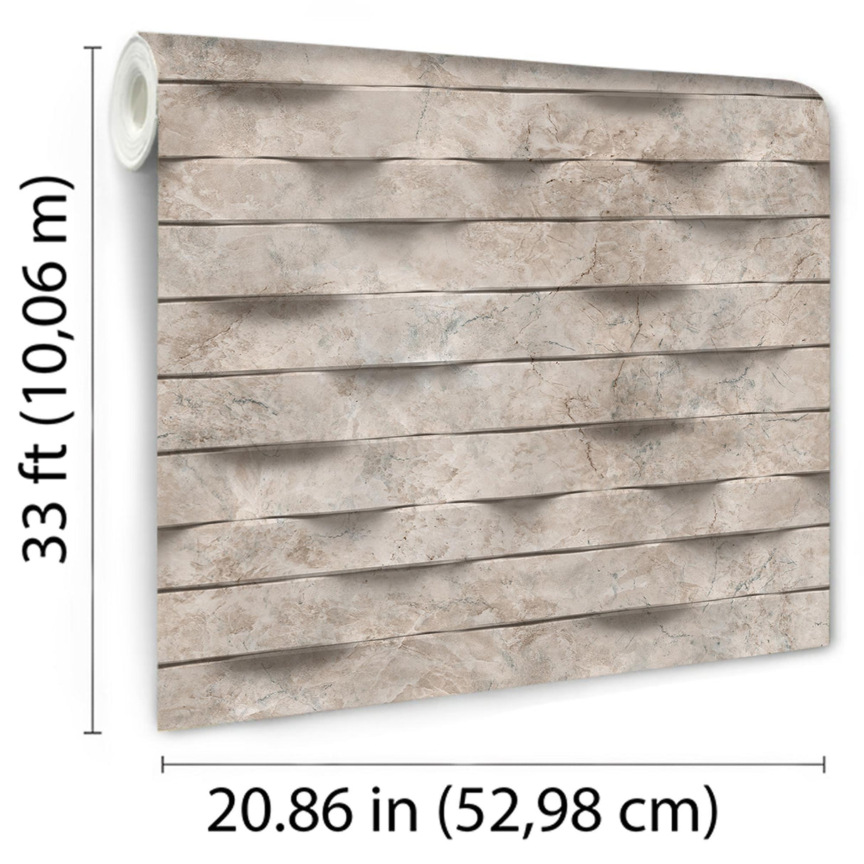 DecoratorsBest Wavy Marble Stripe Taupe Wallpaper