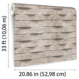 DecoratorsBest Wavy Marble Stripe Taupe Wallpaper