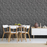 DecoratorsBest Geo Wood Block Illusion Dark Grey Wallpaper