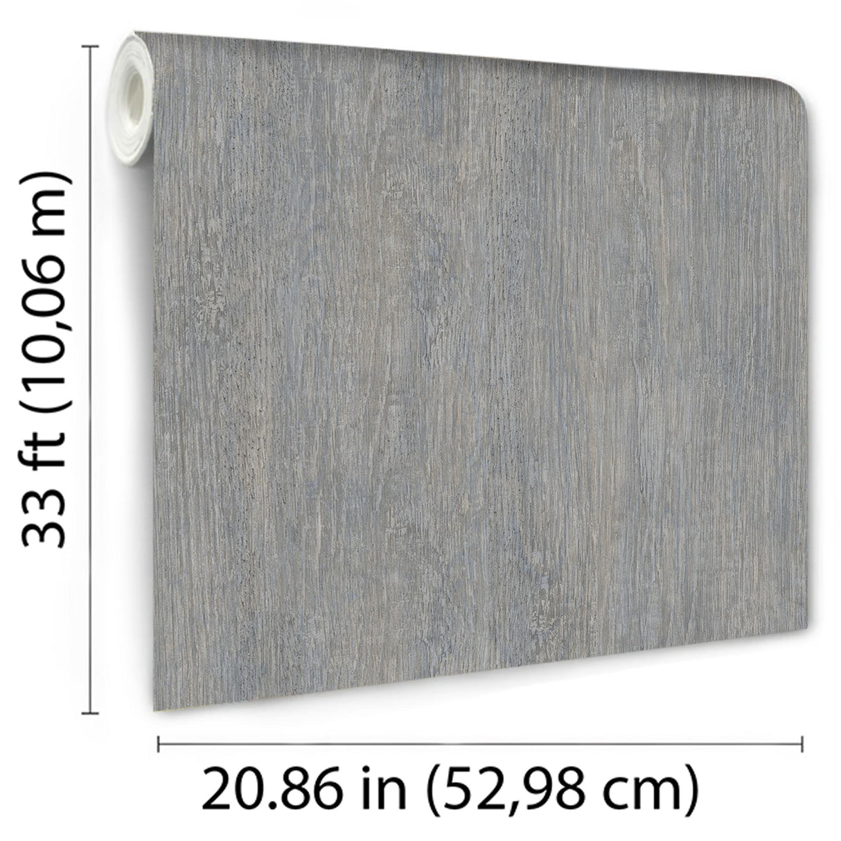 DecoratorsBest Soft Grain Wood Texture Blue Grey Wallpaper