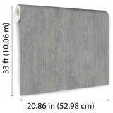 DecoratorsBest Soft Grain Wood Texture Blue Grey Wallpaper