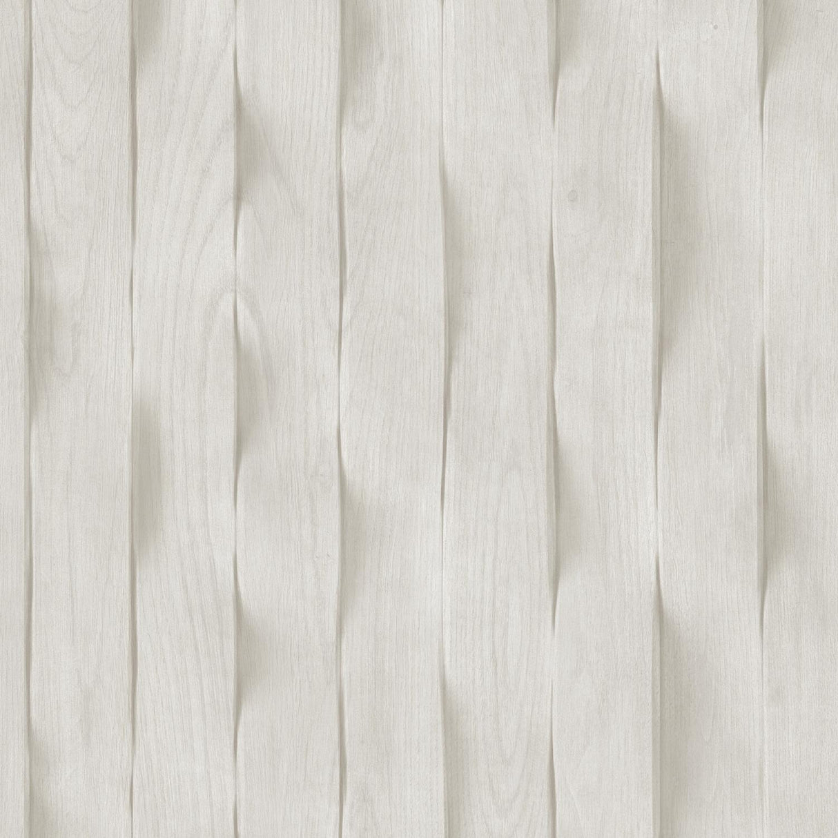 DecoratorsBest Wavy Wood Slat Light Grey Off White Wallpaper