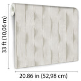 DecoratorsBest Wavy Wood Slat Light Grey Off White Wallpaper