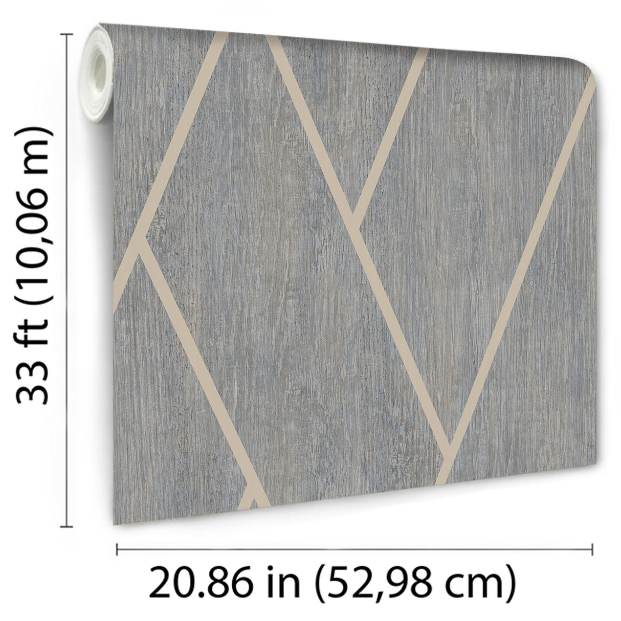 DecoratorsBest Chevron Woodgrain Blue Grey Wallpaper