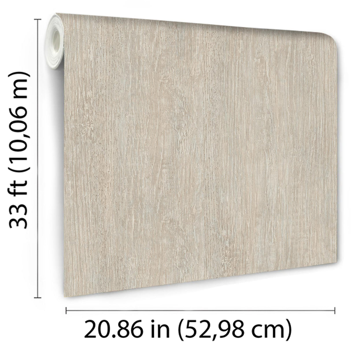 DecoratorsBest Soft Grain Wood Texture Beige Wallpaper