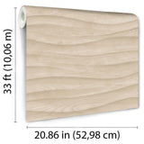 DecoratorsBest Natural Drift Wavy Wood Beige Wallpaper